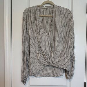 Lou & Grey Black and White Patterned Blouse